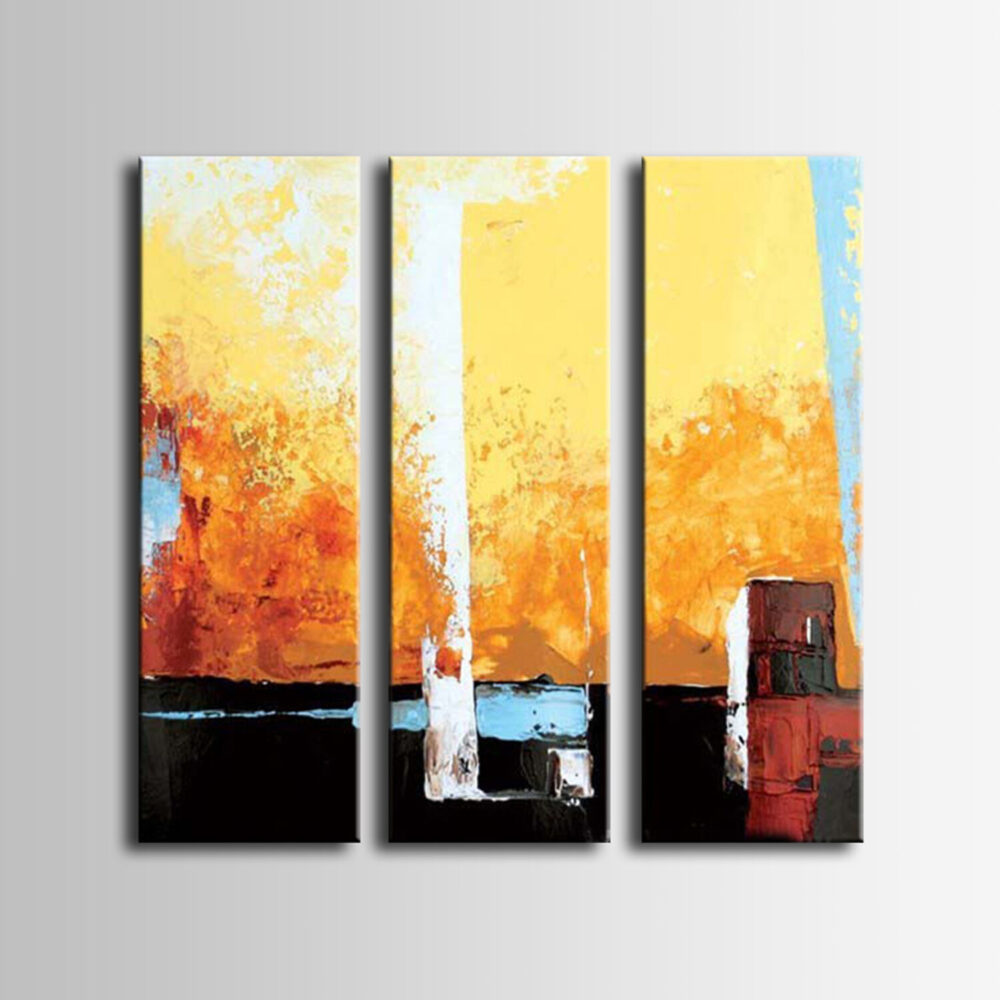 Abstract Oil Painting ,Three panels