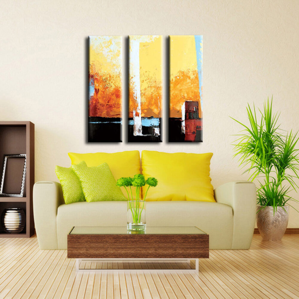 Abstract Oil Painting ,Three panels - Image 2